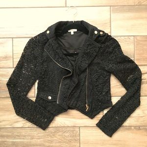 Lace crop jacket
